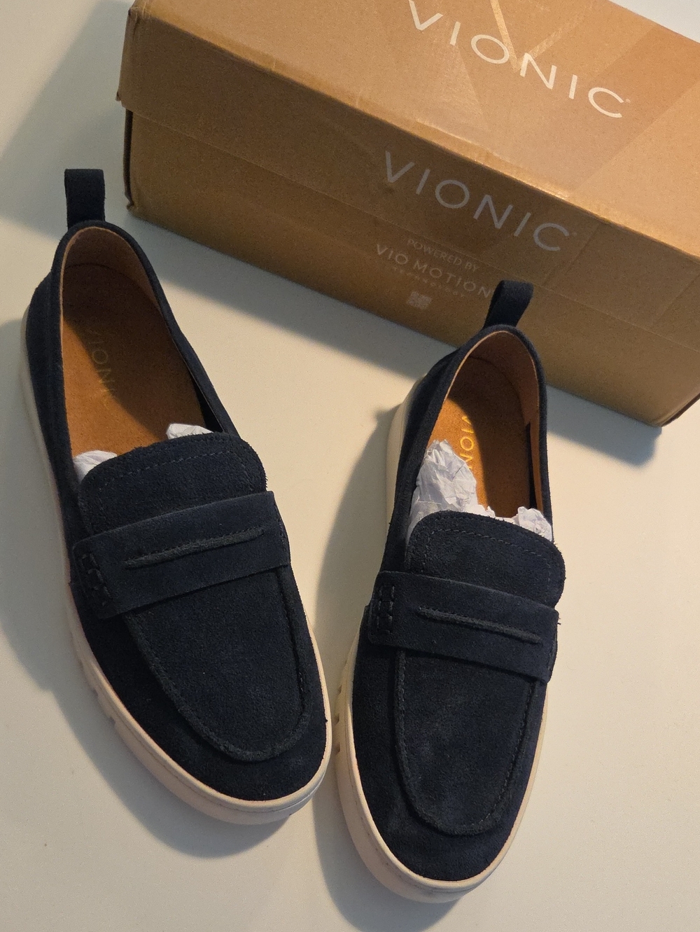New Vionic Womens Navy Chantel Loafer